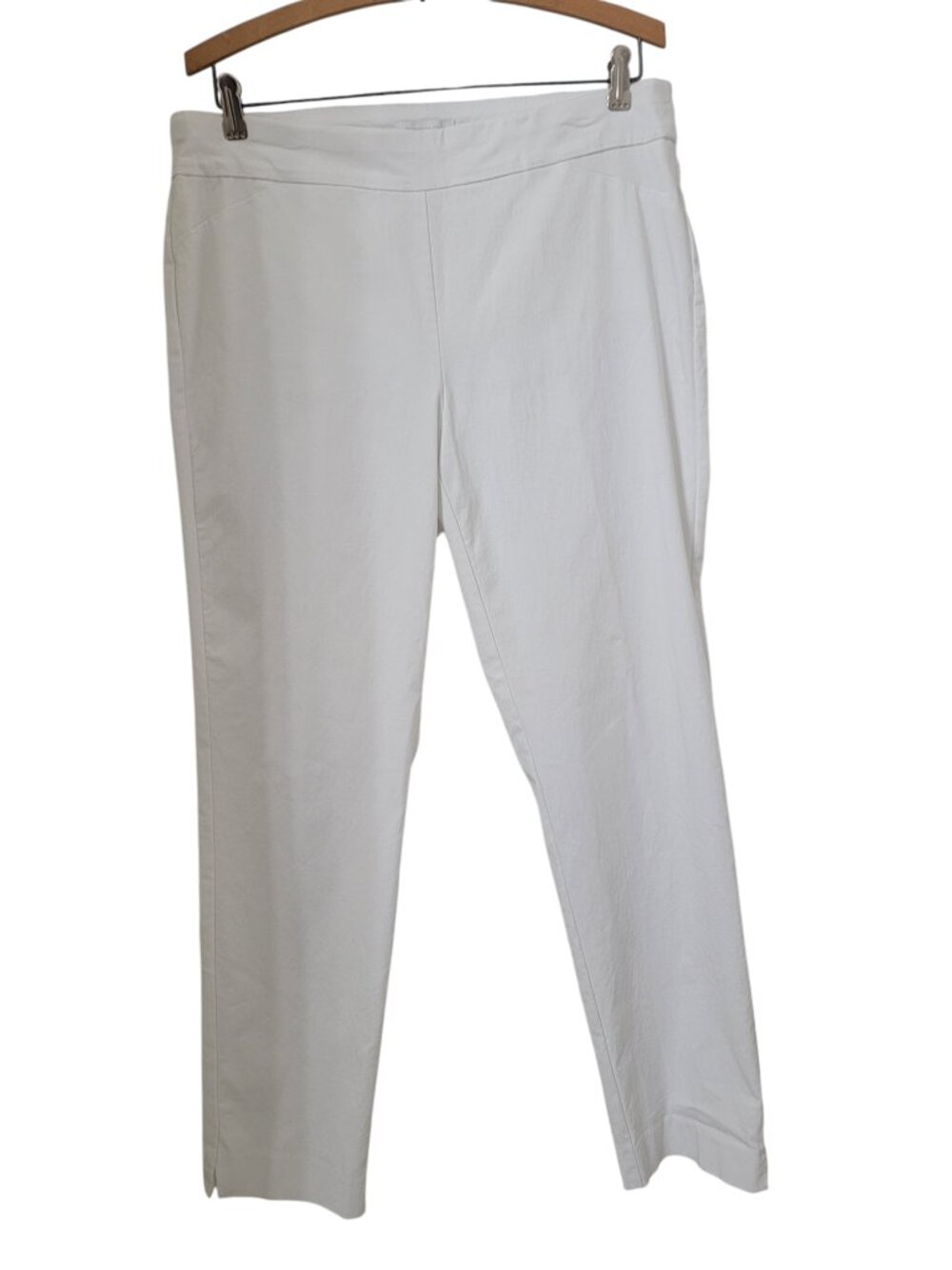 Charter Club Size 14 Crisp White Cambridge Skinny Pull On Pants